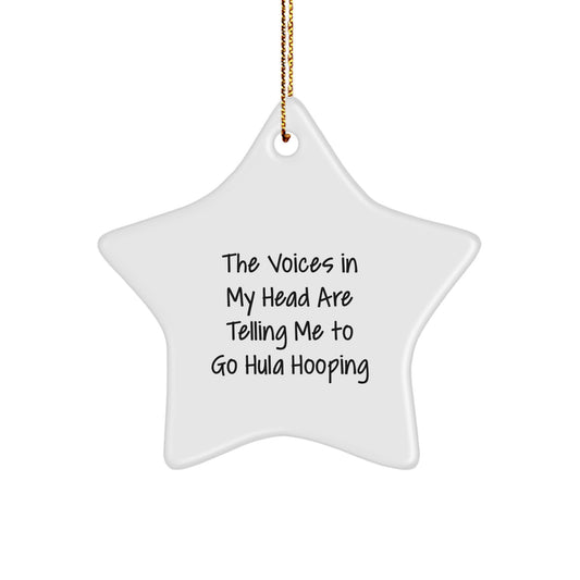 Funny Hula Hooping Gifts for Women from Friends - Christmas Unique Star Ornament, Inspirational Hula Hooping Quotes - Image 1