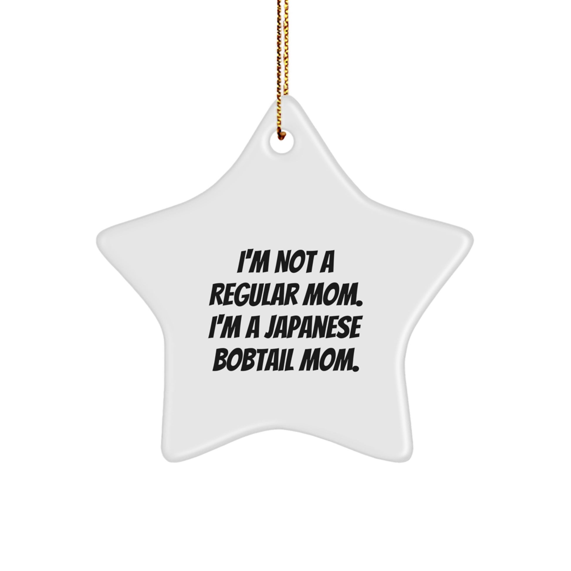 Japanese Bobtail Cat Mom Unique Star Ornament Gifts from Family for Christmas - Image 1
