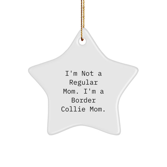 Funny Border Collie Mom Gifts from Family - Star Ornament for Border Collie Dog Lovers at Christmas - Image 1