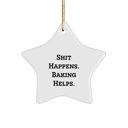 Funny Baking Star Ornament Gifts from Men for Women Friends Family - Image 1