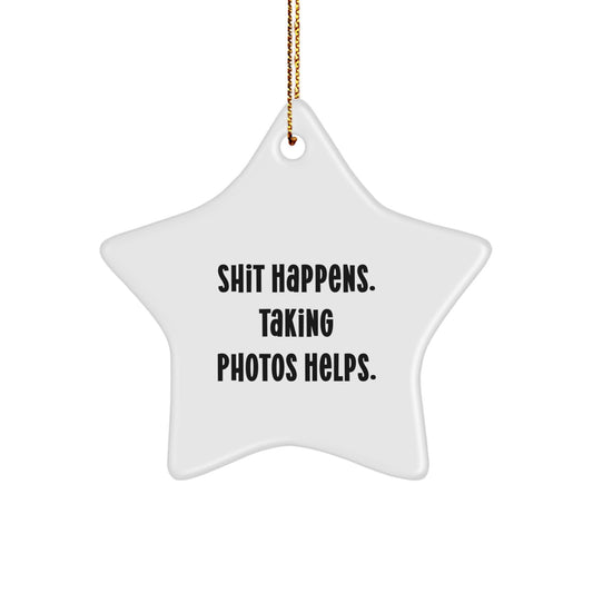 Taking Photos Inspiration Funny Star Ornament Gifts from Family for Taking Photos Enthusiasts, Funny Gifts for Men, Women, Friends, Coworkers, Family at Christmas - Image 1