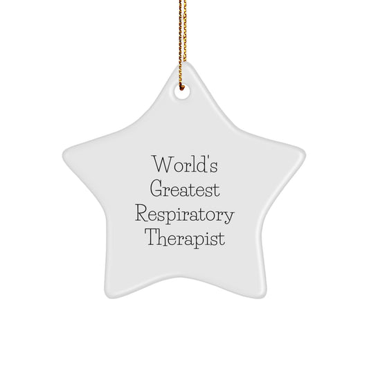 Funny Inspirational Gifts from Friends for Respiratory Therapist - World's Greatest Star Ornament for Christmas Unique Decor - Image 1