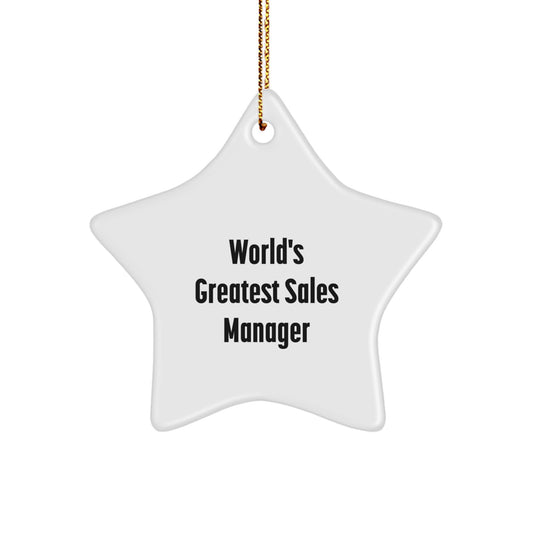 Funny Inspirational Gifts from Friends for Sales Manager World's Greatest Star Ornament Christmas Unique - Image 1