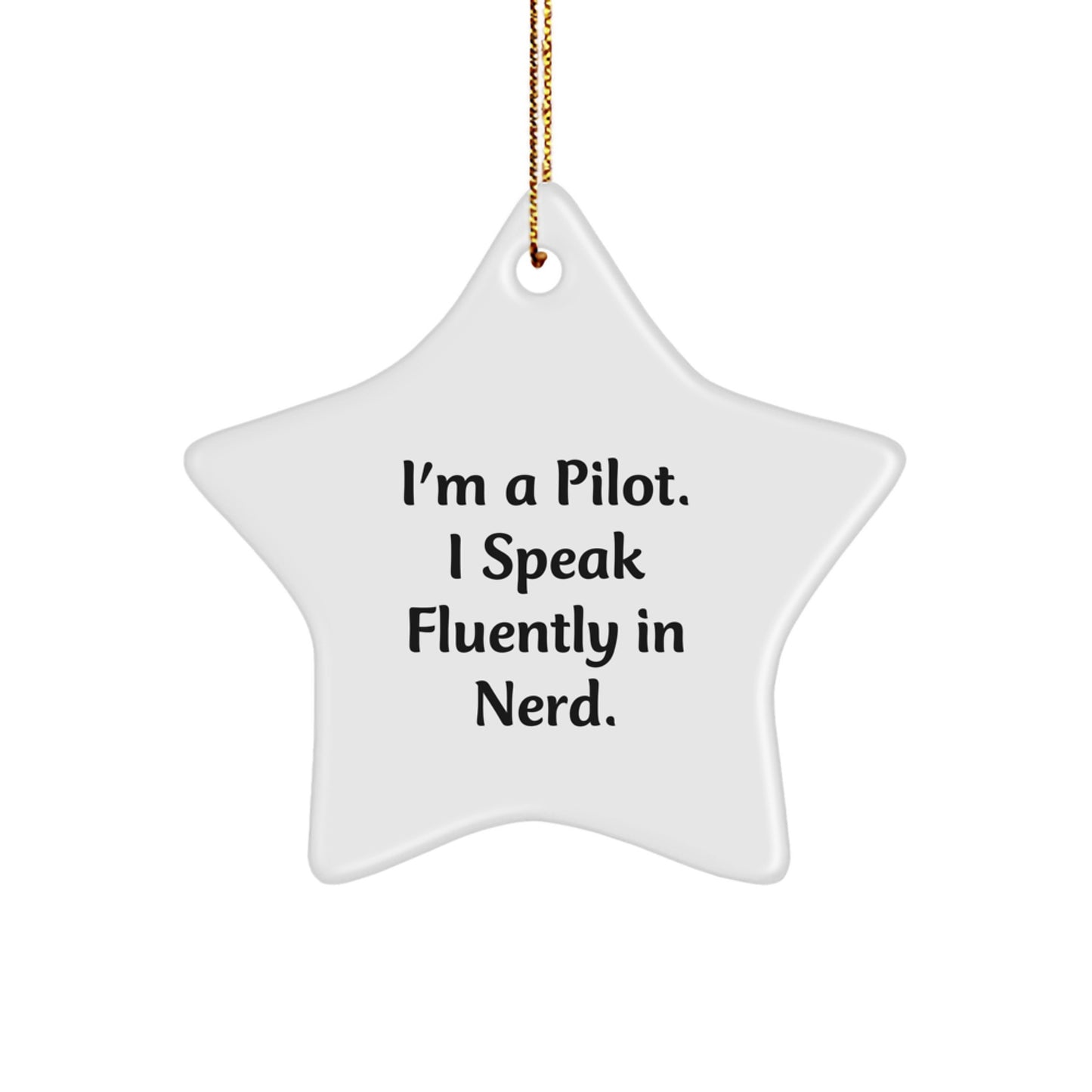 Funny Pilot Gifts from Men - Pilot Star Ornament for Christmas Unique Gifts - Image 1