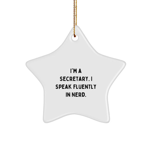 Funny Secretary Star Ornament Gifts from Friends for Christmas Unique Gifts - Image 1