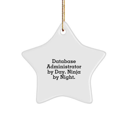 Database Administrator Star Ornament Gifts from Friends, Fun for Database Administrators By Day Ninja By Night - Image 1