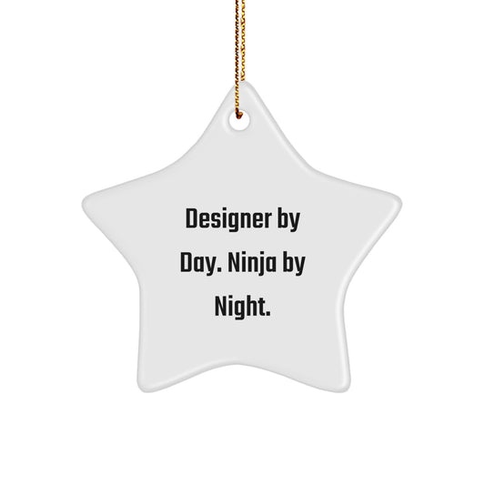 Designer Christmas Star Ornament Gifts from Friends and Family - Cute Ninja Star Decor for Home - Image 1