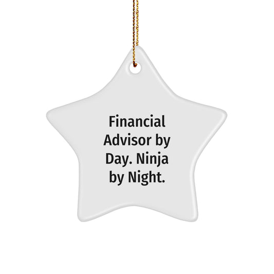 Financial Advisor Gifts for Men - Star Ornament, Funny Quote, Christmas Unique Gifts from Family - Image 1