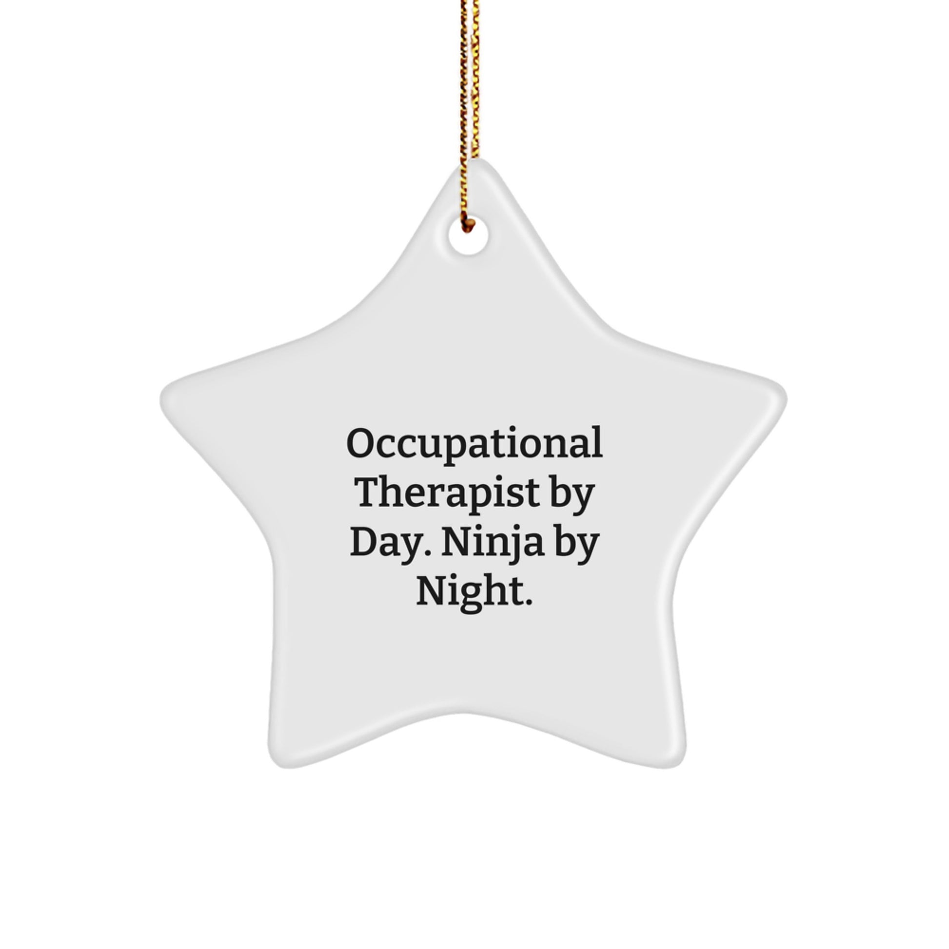 Occupational Therapist Star Ornament Gifts from Men to Occupational Therapist Friends at Christmas Unique Gifts - Image 1
