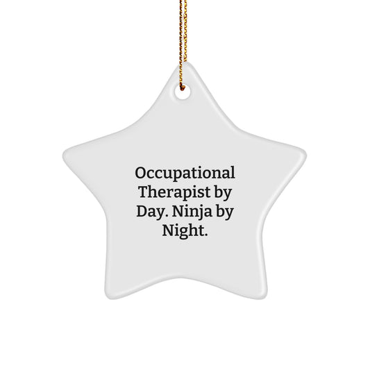 Occupational Therapist Star Ornament Gifts from Men to Occupational Therapist Friends at Christmas Unique Gifts - Image 1