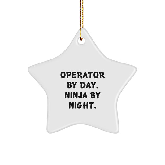 Funny Operator Gifts for Men, Operator Star Ornament, Operator Christmas Unique Gifts from Friends, Operator Star Decorations - Image 1