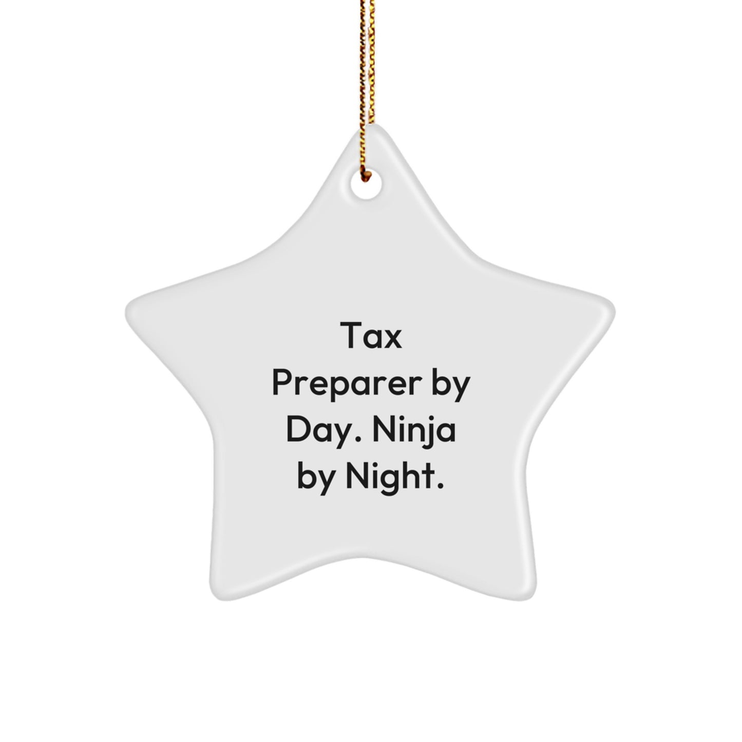 Funny Tax Preparer Gifts from Coworkers, Star Ornament for Christmas Unique Gifts for Tax Preparer, Men, Women, Friends - Image 1