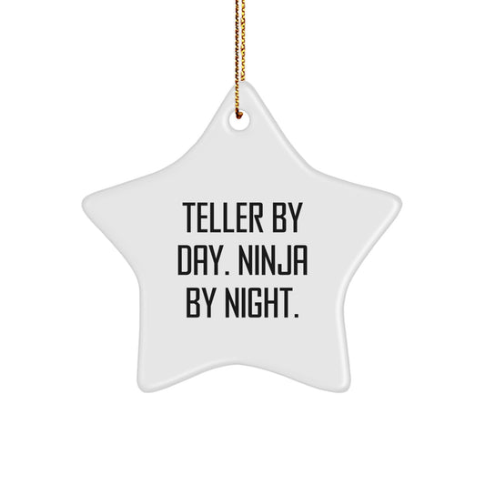 Teller Gifts from Friends, Teller Star Ornament by Day, Ninja by Night, Funny Christmas Decoration - Image 1