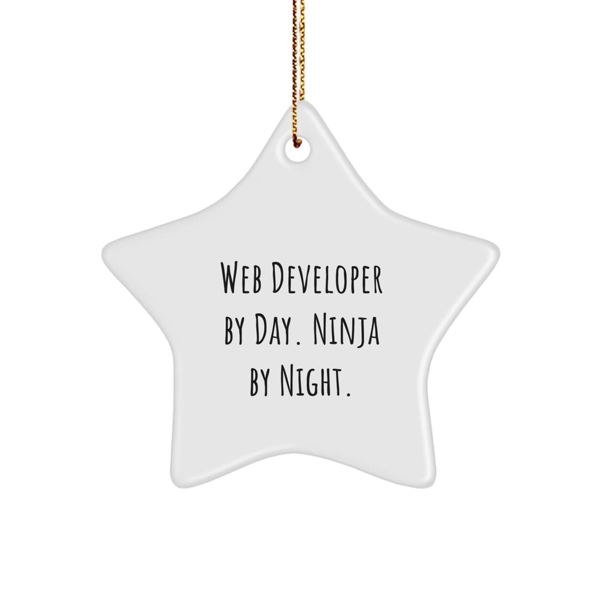 Christmas Funny Web Developer Gifts from Friends Star Ornament - Image 1
