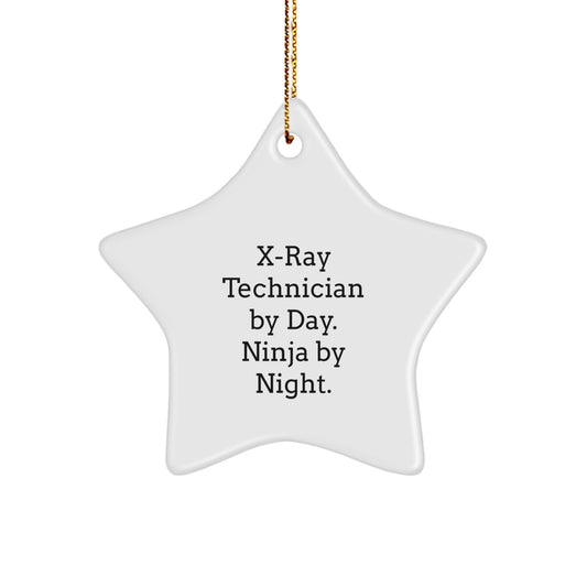 X-Ray Technician Funny Star Ornament, Gifts from Friends for X-Ray Technician, Christmas Unique Star Shaped Decorations - Image 1