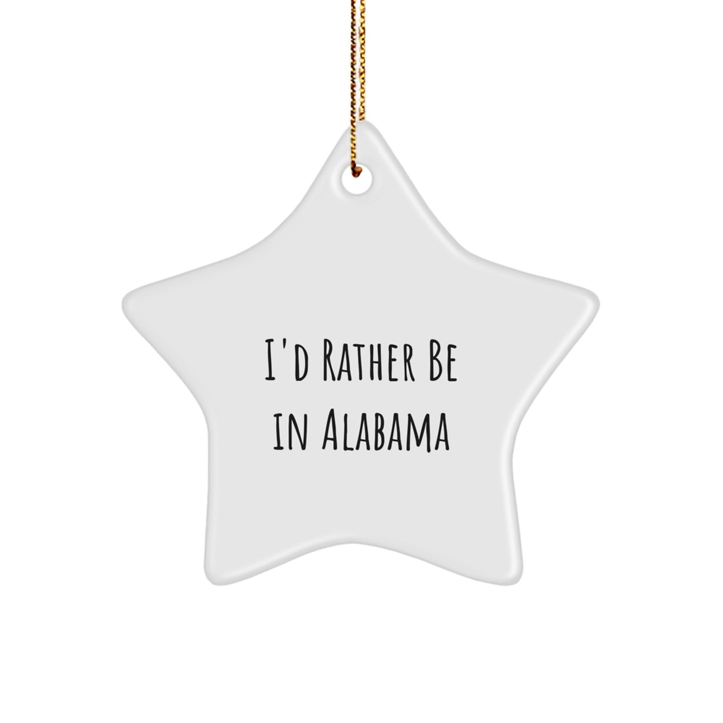 Funny Alabama Star Ornament Gifts from Friends and Family for Christmas Unique Decorations - Image 1