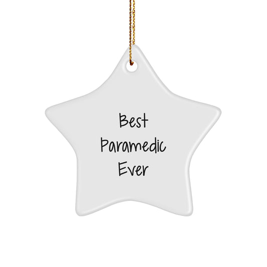 Funny Rescue Worker Gifts, Unique Gifts for Rescue Workers, Rescue Worker Star Ornament, Best Rescue Worker Ever Quote Gifts from Friends to Family - Image 1