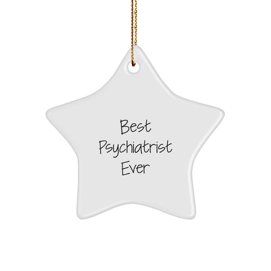 Funny Psychiatrist Star Ornament Gifts from Friends for Best Psychiatrist Ever Christmas Unique Gifts - Image 1