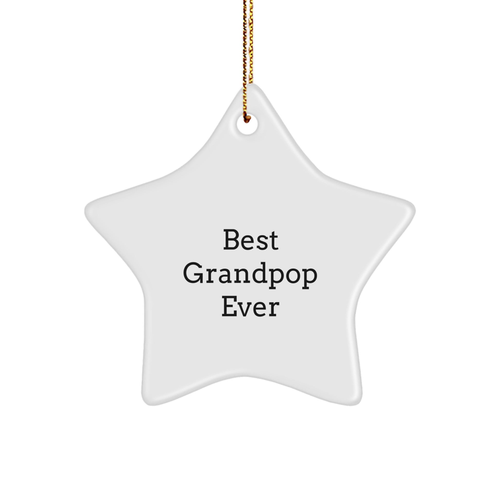 Grandpop Star Ornament Funny Quotes Gifts for Men from Family - Best Grandpop Ever Christmas Unique Gifts - Image 1