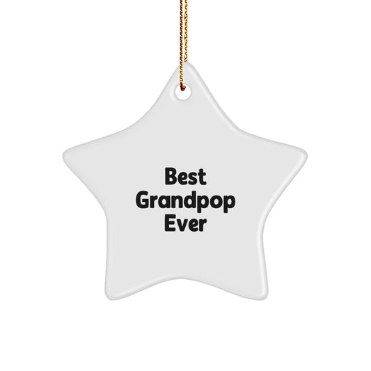 Funny Grandpop Gifts from Men to Grandpop Star Ornament Best Grandpop Ever for Christmas Unique Presents - Image 1