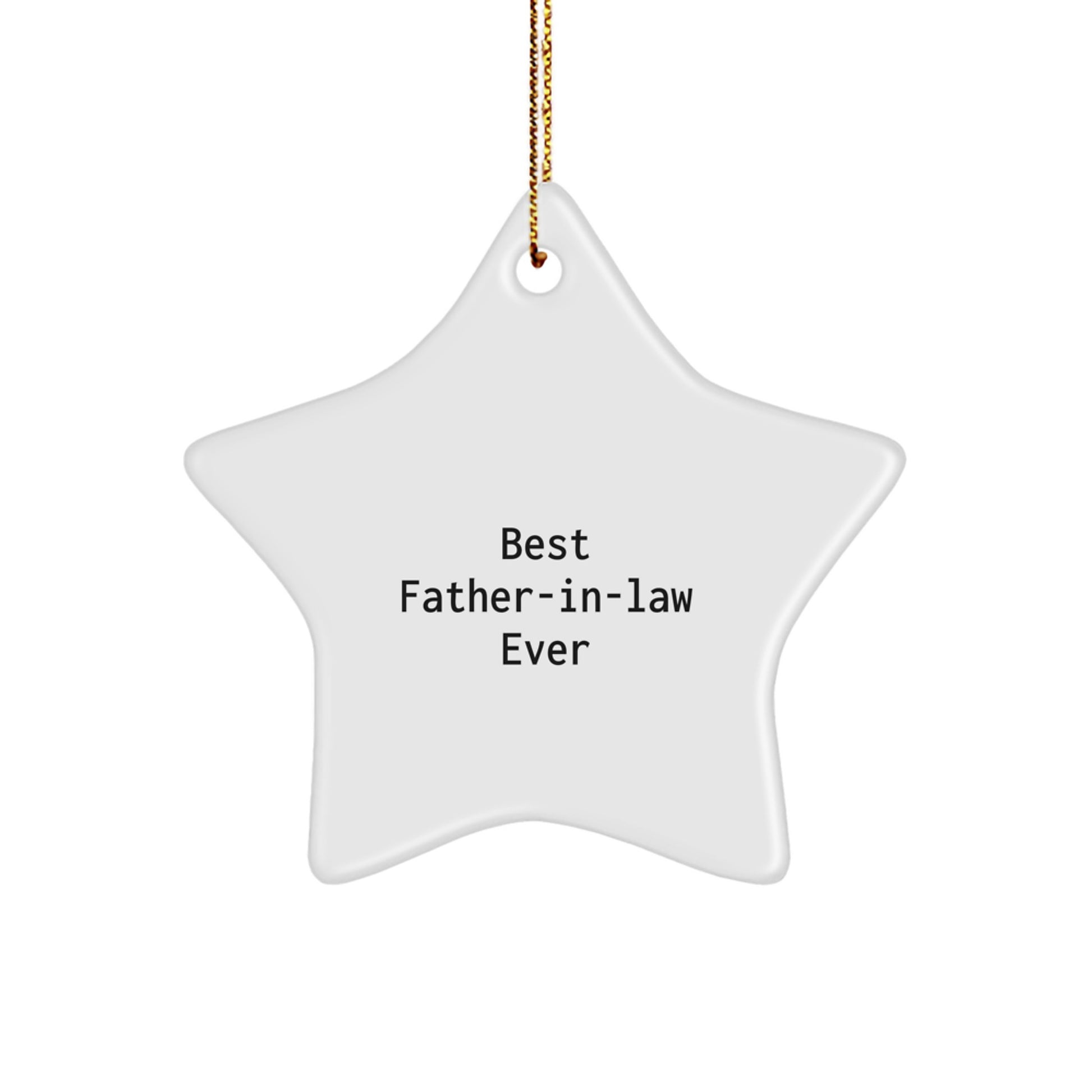 Funny Father-in-law Gifts for Christmas Unique Star Ornaments from Family - 'Best Father-in-law Ever' Quote - Image 1