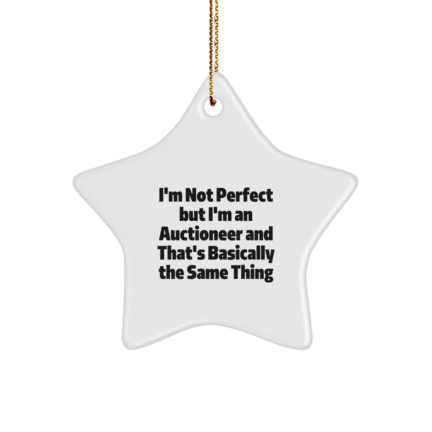 Funny Auctioneer Star Ornament Gift for Friends from Men, Christmas Unique Gifts - Image 1