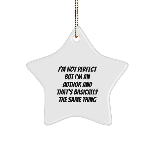 Funny Author Star Ornament Gifts from Friends Family for Author Men Women Christmas Unique - Image 1
