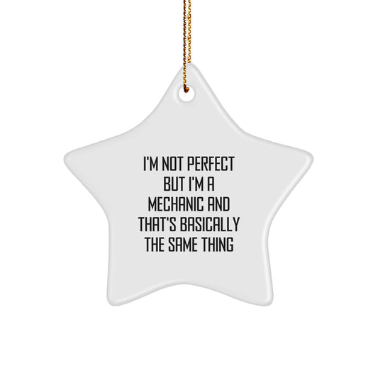 Mechanic Star Ornament Funny Gifts from Family to Mechanic Friends for Christmas Unique Decorations - Image 1