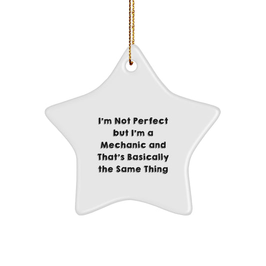 Funny Mechanic Gifts, Christmas Unique Star Ornament for Mechanic Friends, Gifts from Men to Mechanic, Funny Mechanic, Star Ornament, Christmas - Image 1