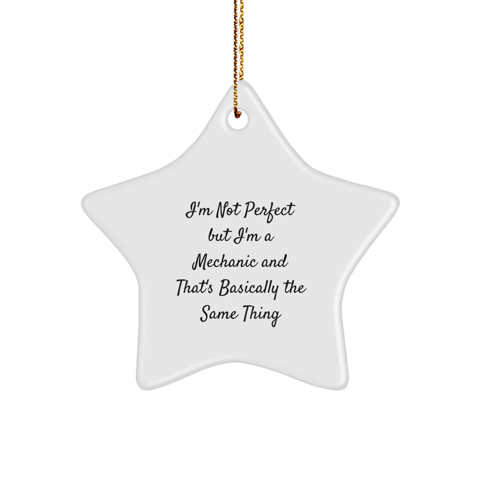 Funny Mechanic Star Ornament, Christmas Unique Gifts from Friends or Family, Perfect for Mechanic Men or Women - Image 1