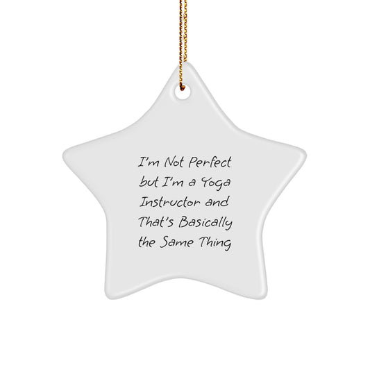 Funny Yoga Instructor Star Ornament Gifts from Family, Friends, or Coworkers, Perfect for Christmas Unique Presents - Image 1