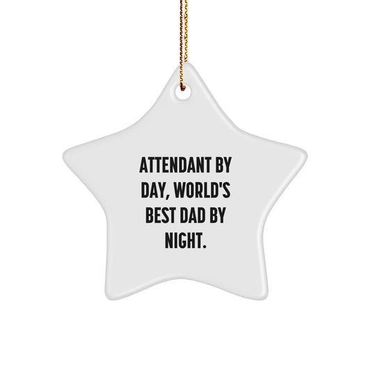 Attendant Gifts from Men, Attendant Star Ornament, Funny Quote Gifts for Christmas - Image 1