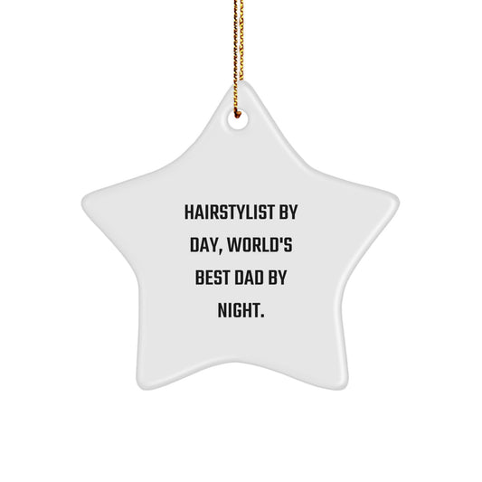 Hairstylist By Day, Star Ornament By Night - A Funny Christmas Unique Gift for Hairstylist Friends and Family Unique Gifts from Men, Women, Coworkers, and Family - Image 1