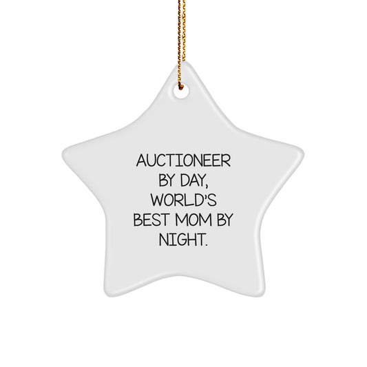 Auctioneer Gifts for Men, Funny Christmas Star Ornament - Gifts from Mom - Image 1