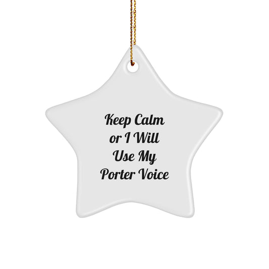 Funny Porter Star Ornament Gifts from Friends for Porter Men Christmas Unique Gifts - Image 1