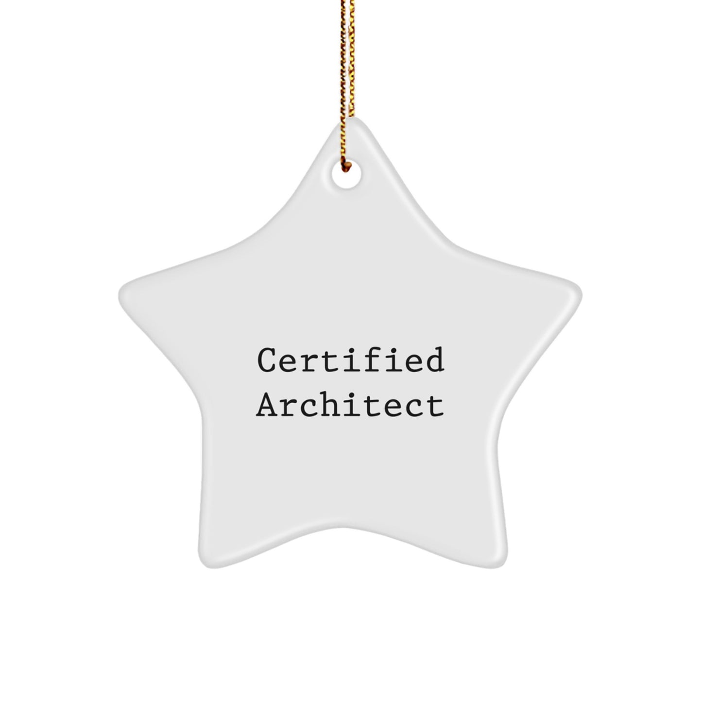 Funny Certified Architect Star Ornament Gifts from Friends for Christmas Unique - Image 1