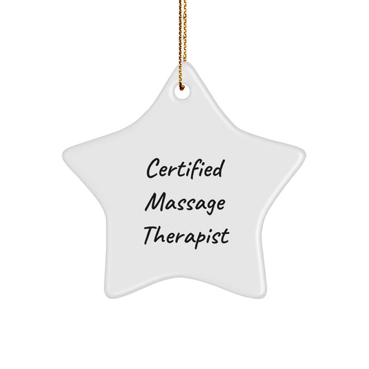 Funny Massage Therapist Gifts from Friends to Massage Therapist Star Ornament for Christmas Unique Gifts - Image 1
