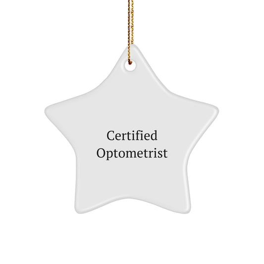 Gifts from Friends - Funny 'Optometrist' Star Ornament for Christmas Unique Gifts - Optometrist Gifts for Men, Women, Family, Friends, Coworkers - Image 1