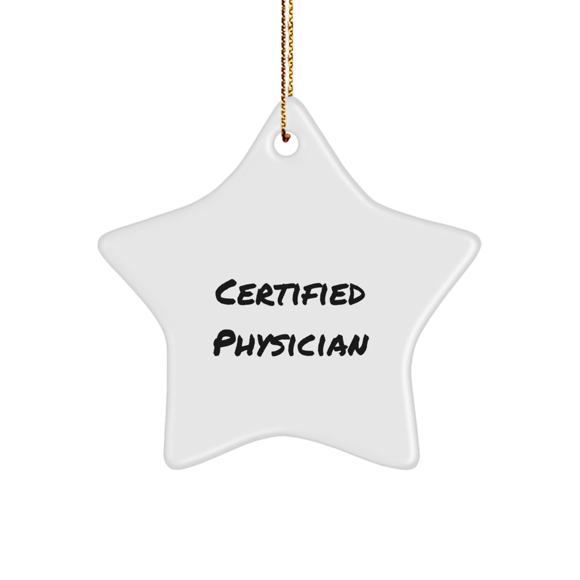 Funny Certified Physician Star Ornament Gifts from Men for Christmas Unique - Image 1