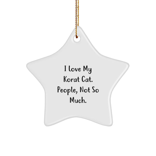 Korat Cat Lover Star Ornament Gifts for Men Women Friends Family Members Funny Christmas Decorations - Image 1