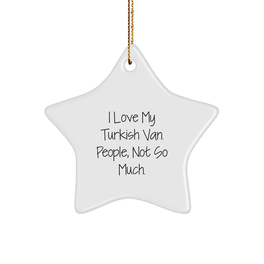 Funny Turkish Van Cat Star Ornament Gifts from Friends and Family for Christmas - Image 1