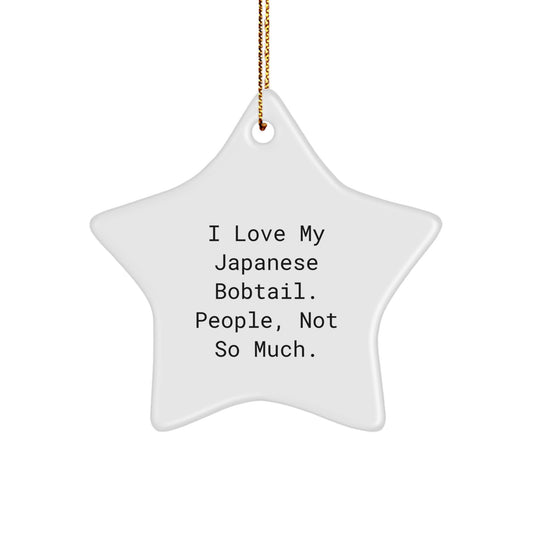 Japanese Bobtail Cat Lover Gifts from Family - Funny Star Ornament for Christmas Unique Gifts - Image 1