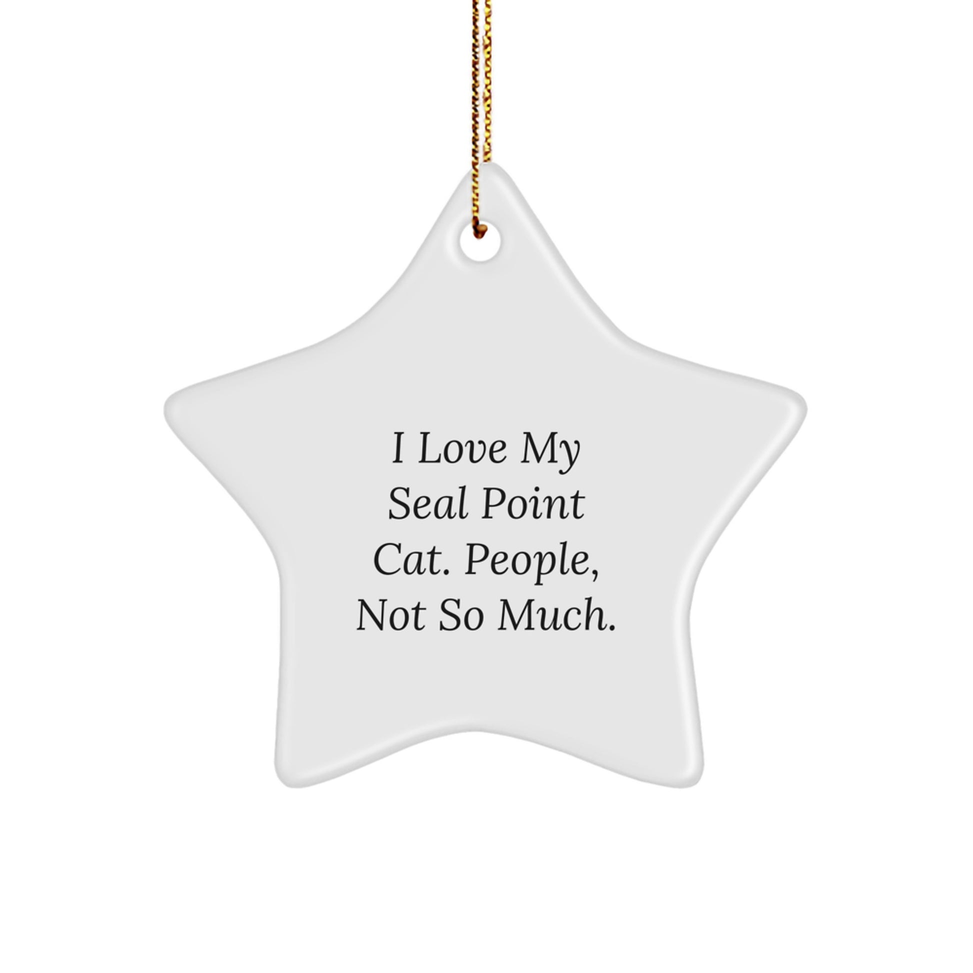 Funny Seal Point Cat Star Ornaments for Seal Point Cat Lovers, Gifts for Women from Friends, Christmas Unique Gifts for Seal Point Cat Enthusiasts - Image 1