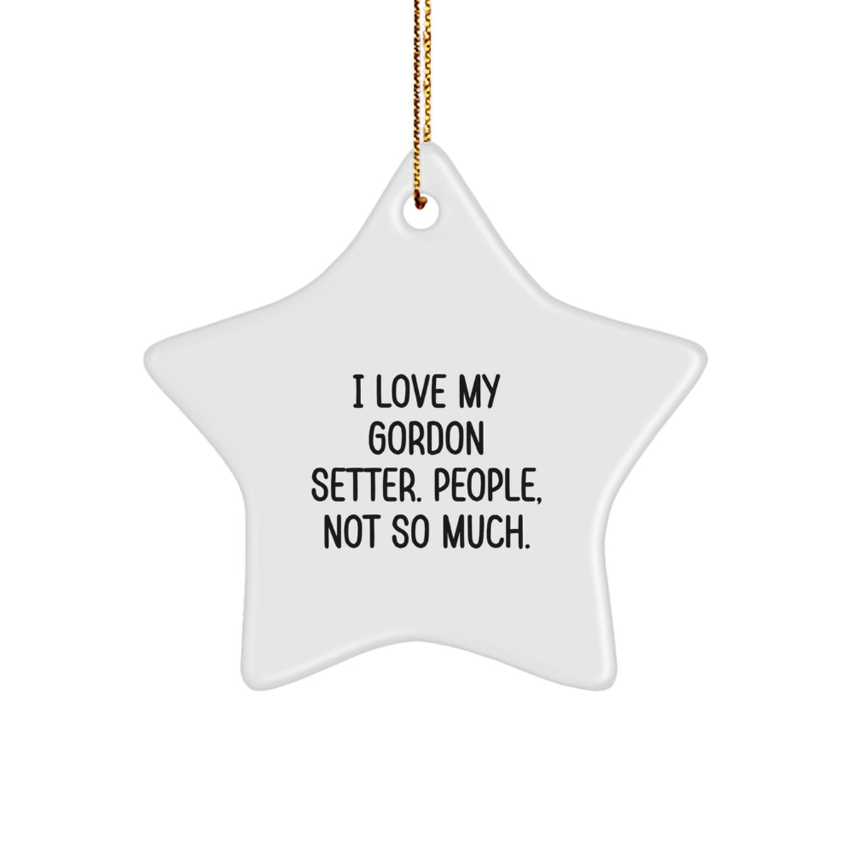 Gordon Setter Dog Lover's Funny Star Ornament Gifts from Friends and Family for Christmas - Image 1