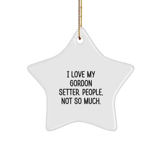Gordon Setter Dog Lover's Funny Star Ornament Gifts from Friends and Family for Christmas - Image 1