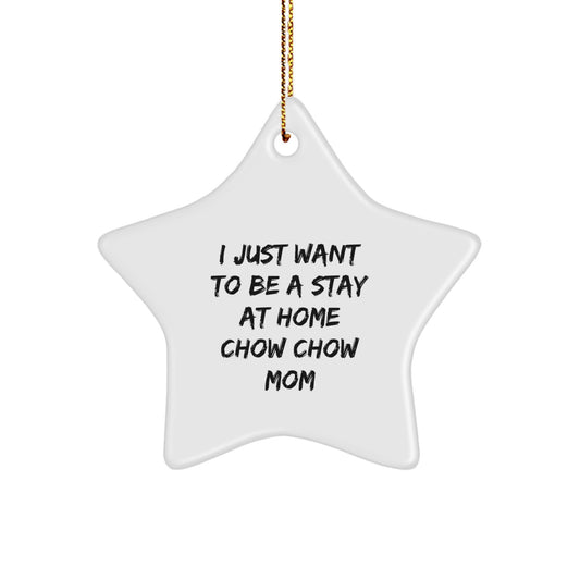 Funny Chow Chow Dog Mom Gifts from Family - Star Ornament for Christmas Unique Presents - Image 1
