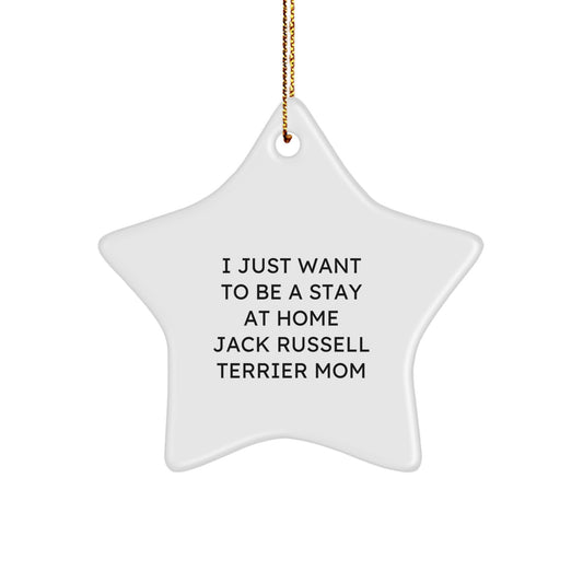 Funny Jack Russell Terrier Dog Mom Star Ornament Gifts from Family for Christmas - Image 1