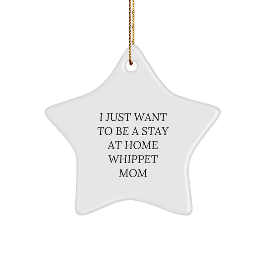 Funny Whippet Dog Gifts: Whippet Mom Star Ornament, Perfect for Christmas Unique Gifts from Friends or Family to Whippet Dog Lovers - Image 1
