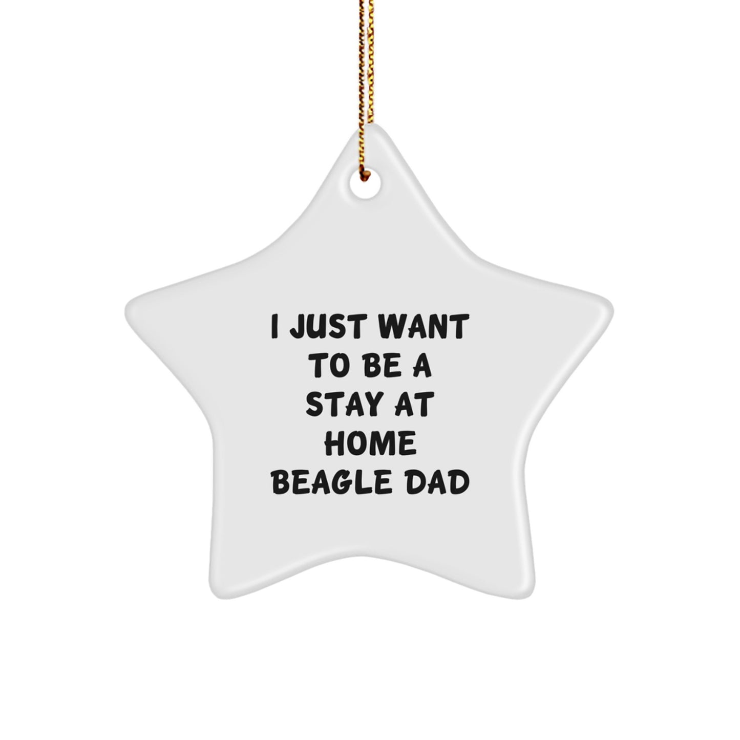 Funny Beagle Dog Star Ornament Gifts from Dad to Beagle Dog for Christmas Unique Decorations - Image 1