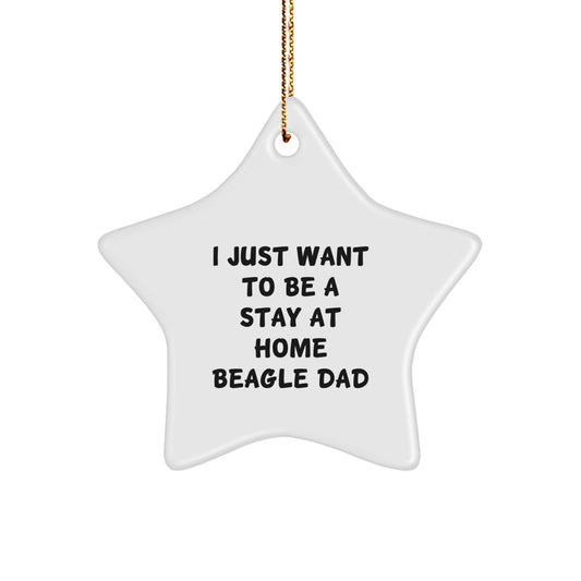 Funny Beagle Dog Star Ornament Gifts from Dad to Beagle Dog for Christmas Unique Decorations - Image 1